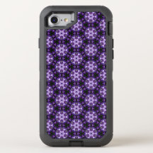 Lila Blommigt Circular Mönster