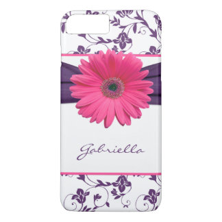 Lila Blommigt Damask Rosa Gerber Daisy iPhone 6 ca