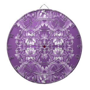 Lila Blommigt Dartboard Darttavla