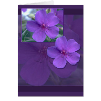 Lila Blommigt Elegance Hälsningskort