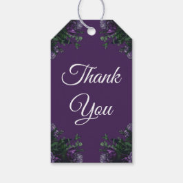 Lila Blommigt Elegant bröllop Gothic Presentetikett