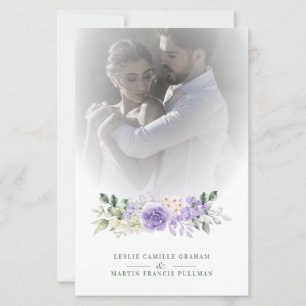 Lila Blommigt Garland Romantic Photo Bröllop