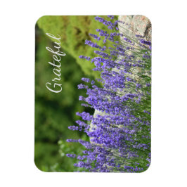 Lila Blommigt Gratitude Magnet