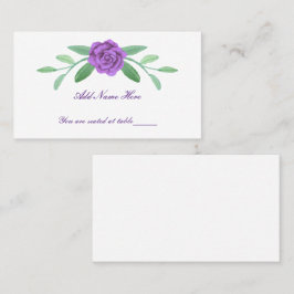 Lila Blommigt Greenery Foliage Bord Place Card Placeringskort