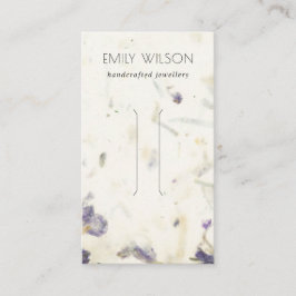 Lila Blommigt Handmade Pappra Struktur Hair Clip Visitkort