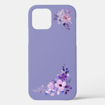 Lila Blommigt iphone case