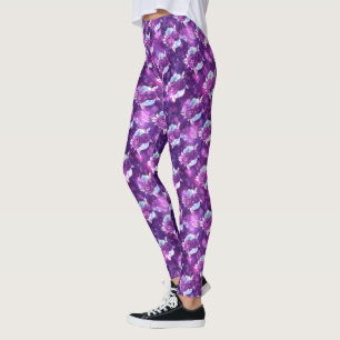 Lila Blommigt Leggings
