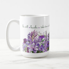 Lila Blommigt "Mindful Blooms" Mugg