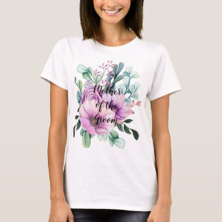 Lila Blommigt MOR i Möhippan Groom Bröllop T Shirt