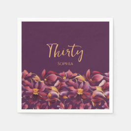 Lila Blommigt- Pappersservett