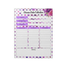 Lila Blommigt Polka dots _ Insamling av sjukdomsda