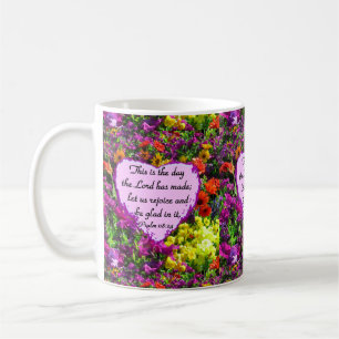 LILA BLOMMIGT PSALM 118:24 PHOTO DESIGN KAFFEMUGG