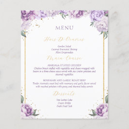 Lila Blommigt Quinceañera Budget Friendly Menu