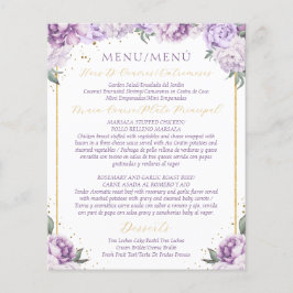 Lila Blommigt Quinceañera Budget Friendly Menu