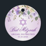 Lila Blommigt Star David Bat mitzvah Tack Gåvor Etiketter<br><div class="desc">Tack så mycket för Bat mitzvah favorittaggar för gäster. Vattenfärgslavender,  lila med kor och faux diamant. Perfekt för flickans ceremoni.</div>