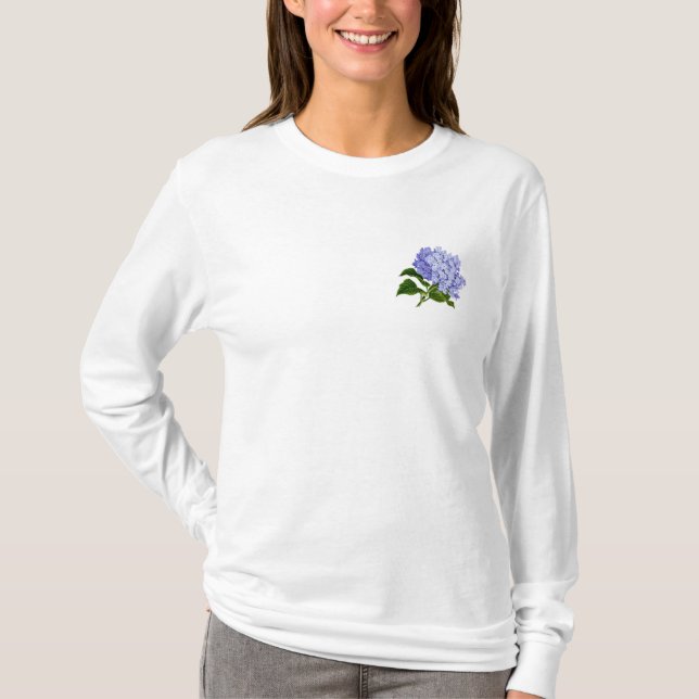 Lila blommigt t shirt (Framsida)
