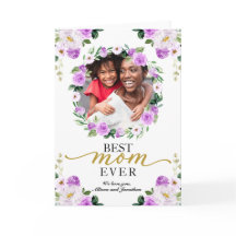 Lila Blommigt Utandning Bästa Mamma någonsin Mors 