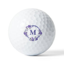 Lila Blommigt Utandning Monogram