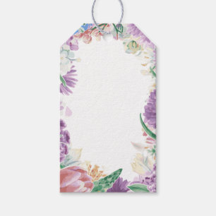 Lila Blommigt Vår Juvelry eller giftkort för DIY Presentetikett