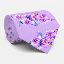 Lila Blommigt Vattenfärg Groom Bröllop