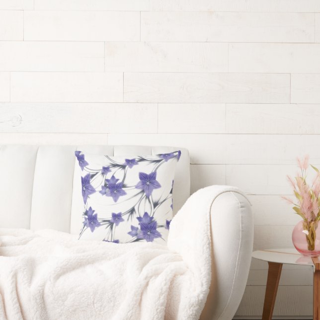 Lila Blommigt Vine Botanical Kudde (Soffa)