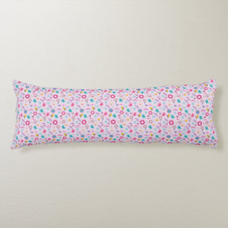Lila Blommönster Cute Pastel Body Pillow Kroppskudde