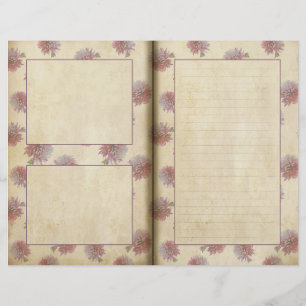 Lila Blommönster Journal Page