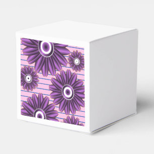 Lila Blommönster Modern Abstrakt Blomdesign Presentaskar