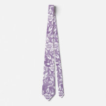 Lila Blommönster Neck Tie