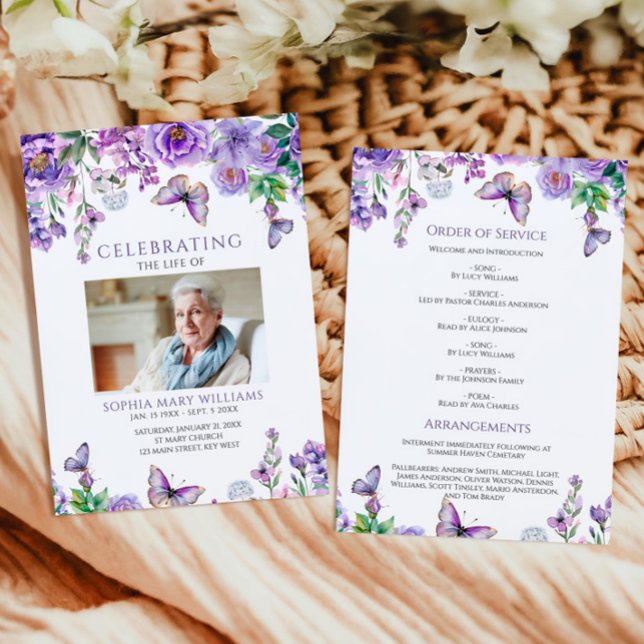 Lila blommor - allmän serviceorder program (Skapare uppladdad)