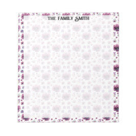 lila blommor anteckningsblock