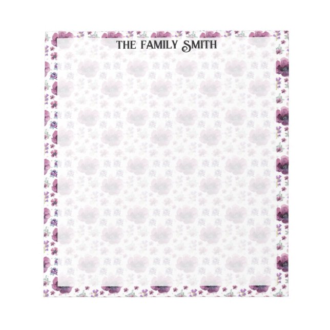 lila blommor anteckningsblock (Framsida)