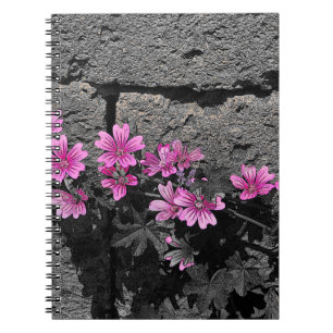 Lila blommor anteckningsbok