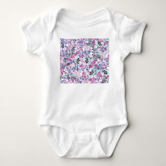 Lila blommor & Berries: Vattenfärg T Shirt