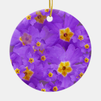 Lila blommor Blommar Circle Ornament