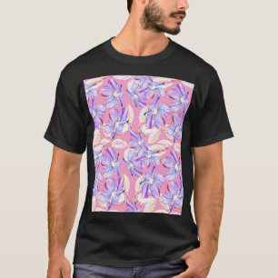 Lila blommor: Blommigt för vattenfärg Elegance. T Shirt