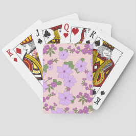 Lila blommor, Blommönster, Mönster om blommor Casinokort