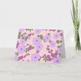 Lila blommor, Blommönster, Mönster om blommor Kort