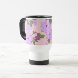 Lila blommor, Blommönster, Mönster om blommor Resemugg
