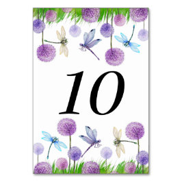 Lila blommor Bordsnummer