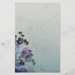 Lila blommor brevpapper