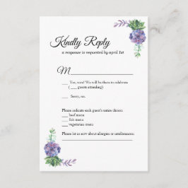Lila blommor bröllopsinbjudan OSA botaniskt Inbjudningar