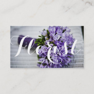 Lila Blommor Butik Florist Visitkort