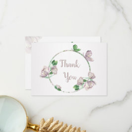 lila blommor butterflies bröllop tack kort