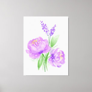 Lila blommor canvastryck