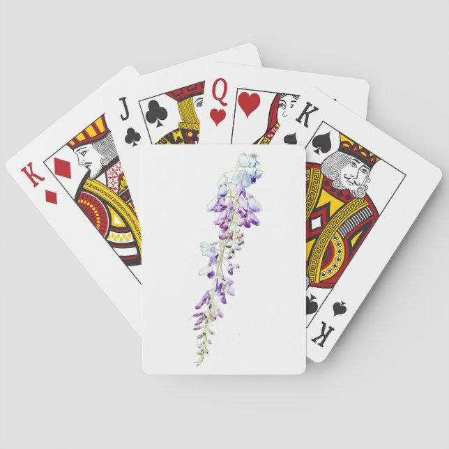 Lila blommor casinokort (Baksidan)