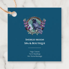 Lila blommor Celestial Raven Crystals Utandning Gåvor Etiketter