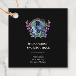 Lila blommor Celestial Raven Crystals Utandning Gåvor Etiketter