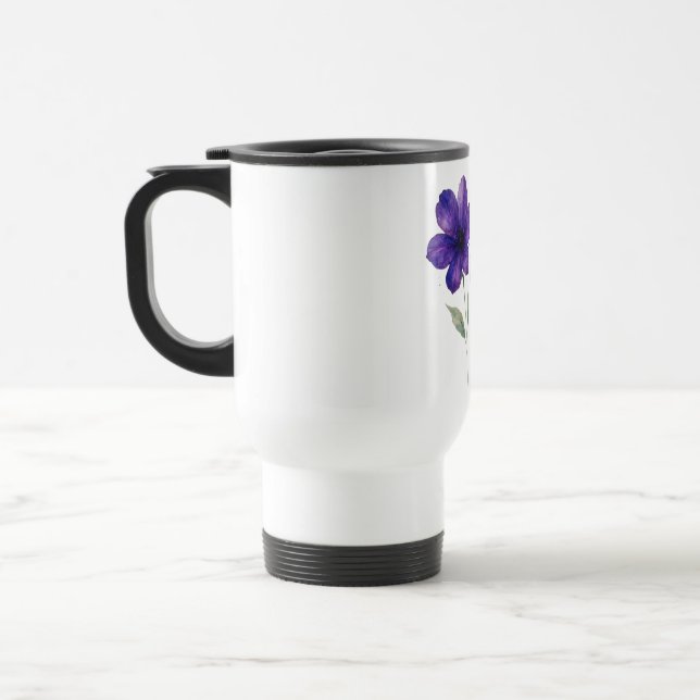 Lila blommor charm resemugg (Vänster)