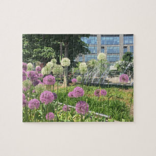 Lila blommor Columbus Circle NYC New York City Pussel
